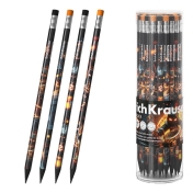 Пластмасов чернографитен молив ErichKrause® Mine Block, триъгълен, с гума, НВ