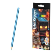 Пластмасови шестоъгълни цветни моливи ErichKrause® Mine Block 12 цвята