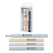 Комплект текст маркери ErichKrause® Visioline V-17 Light Milky, 4 цвята