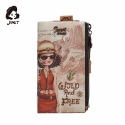 Вертикално дамско портмоне Janet Western Odyssey JW-025B с два различни дизайна