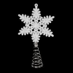 Връх за коледна елха ErichKrause® Snowflake, бял, 13 см