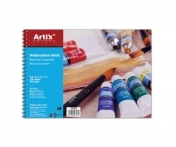 Блок за рисуване MP Artix с акварелни бои, А4, 24 листа