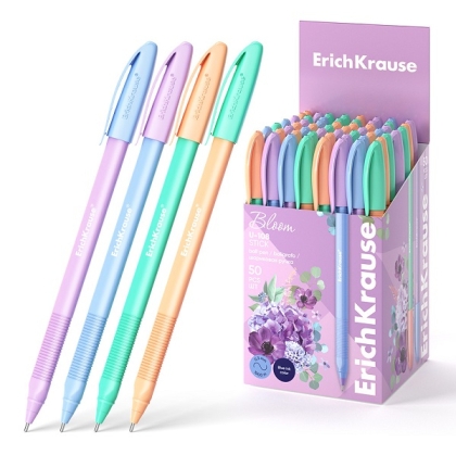 Химикалка ErichKrause® U-108 Pastel Bloom 1.0 mm (в кутия 50 бр.)