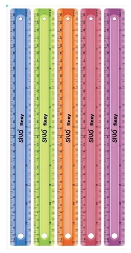 Линия SiVO Flexy 30 см, гъвкава пластмаса, прозрачна, 5 цвята микс