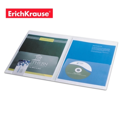 Папка ErichKrause® Clear Double L-File STANDART, А4, двойна, комплект 10 бр.