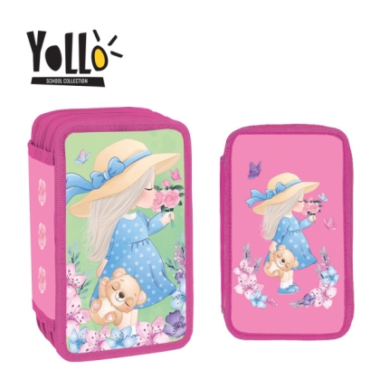 Несесер YoLLo с 3 ципа, 38 части GIRLY