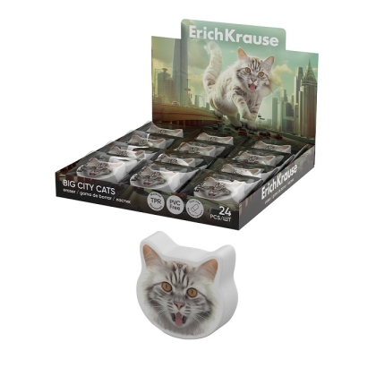 Гума ErichKrause®  Big City Cats (кутия 24 бр.)