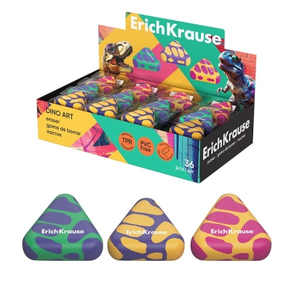 Гума ErichKrause® Dino Art (кутия 36 бр.)