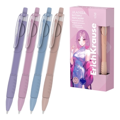Автоматична химикалка ErichKrause®  Butterfly Matic&Grip Manga 0.7 (в кутия 12 бр.)
