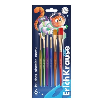 Комплект четки ErichKrause® Space Animals, 6 бр.
