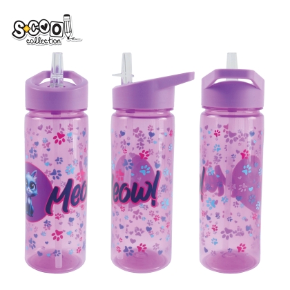 Пластмасова бутилка за вода SCOOL® MEOW
