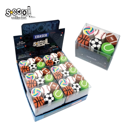 Цветна гума SCOOL “SPORT” – комплект от 6 броя