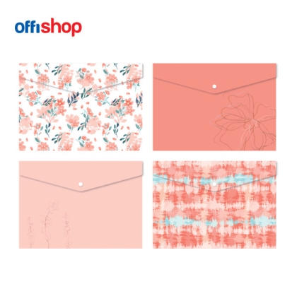 PP папка OFFISHOP "FLOWER" A4 с копче