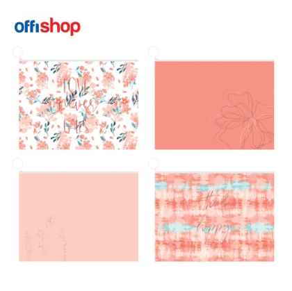 PP папка с цип OFFISHOP "FLOWER" A4 