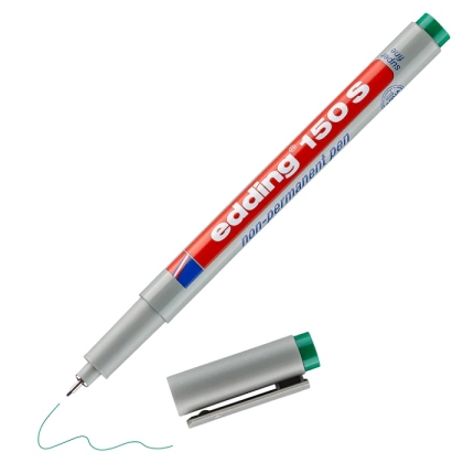 Неперманентен маркер edding® 150 S, OHP, 0.3mm зелен