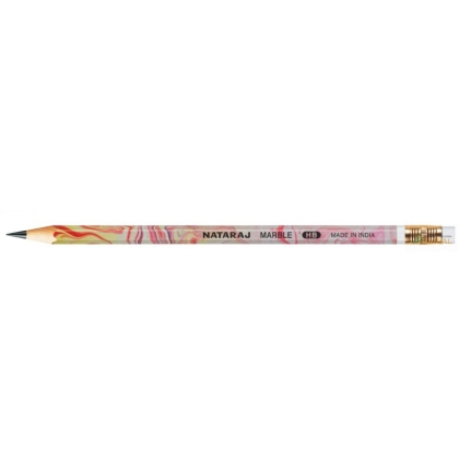 Молив HB Nataraj MARBLE  с гума, шестоъгълен