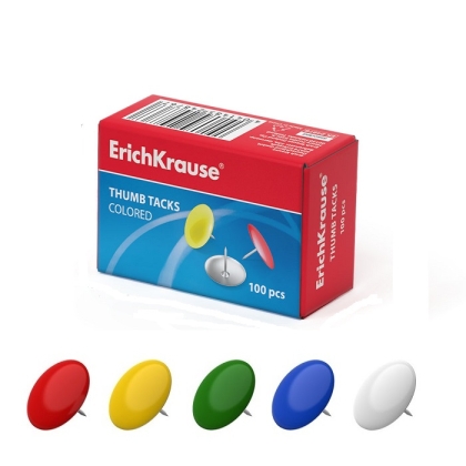 Цветни кабърчета ErichKrause® 100 бр, асорти