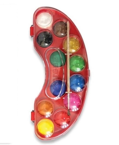 Акварелни бои KORES AKUARELLOS standart, 12 цвята