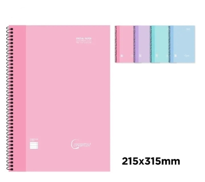 Тетрадкa с твърда корица, 80 листа, МКВ, спирала