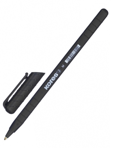 Химикалка КОRES KOR-М 1мм, черен, 12бр. в кутия