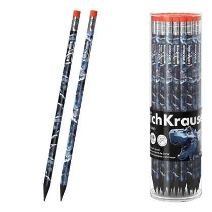 Графитен молив ErichKrause® Techno Dino,  НВ (в тубус 42 бр.)