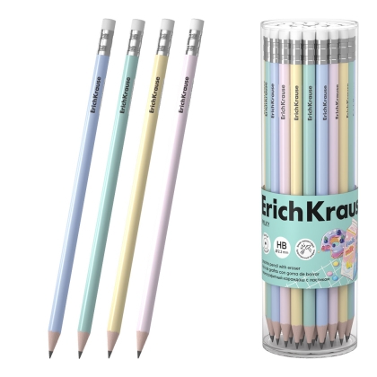 Графитен молив ErichKrause® Milky,  НВ (в тубус 42 бр.)