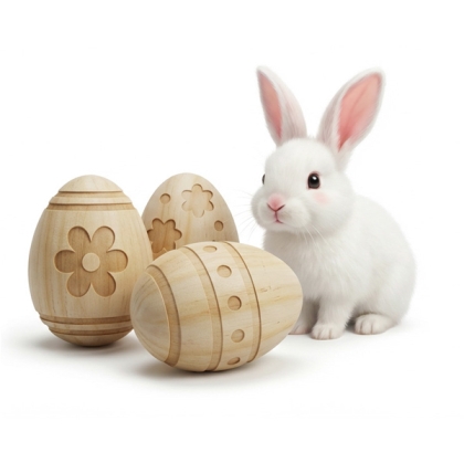 Творчески комплект Daco „Дървени великденски яйца“ 🐣🎨