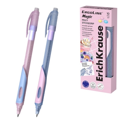 Изтриваема гел химикалка ErichKrause ErgoLine® Milky 0.5mm