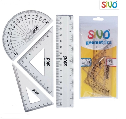 Комплект за чертане SIVO Geometrica - 4 части 