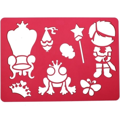 Шаблон за рисуване MP с приказни мотиви - принцеса, принц и жаба