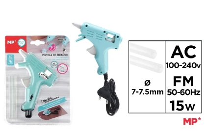 Силиконов пистолет MP MEDIUM 15W + 2 стика силикон, 7-7.5 мм