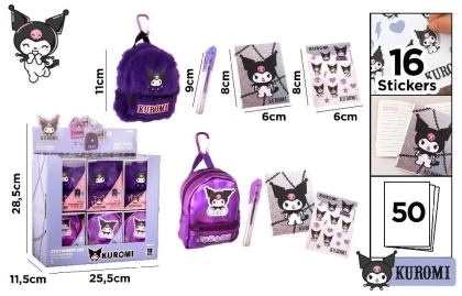 MP Портмоне с катарама, тефтер, химикалка и стикери  KUROMI - KU57009