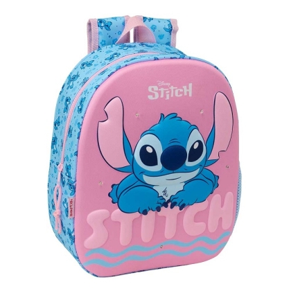 3D Детска раница SAFTA  с LED светлини STITCH, 8.64 L