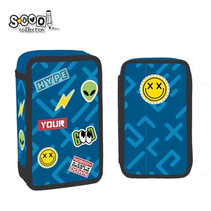 Несесер с 2 ципа SCOOL® EMOTICON, 29 части