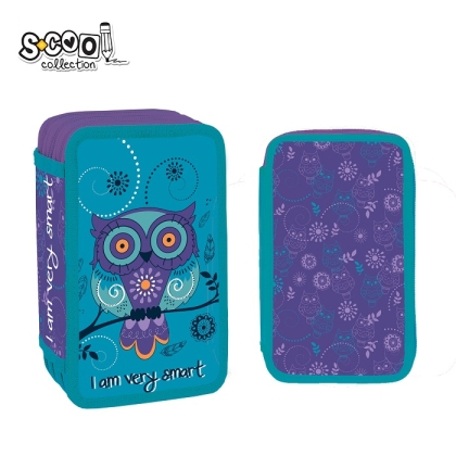 Несесер с 3 ципа SCOOL® OWL, празен