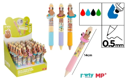 Изтриваема химикалка MP CAPPY BARA, 4-цветна, 0.5мм