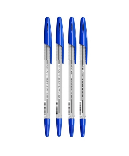 Химикалка ErichKrause® R-301 Stick Classic 1 mm, 4 броя в блистер