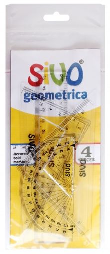 Комплект за чертане SIVO GEOMETRICA - 4 части 