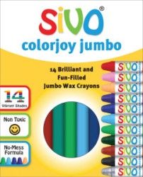 Восъчни пастели SIVO Colorjoy JUMBO, 14 цвята