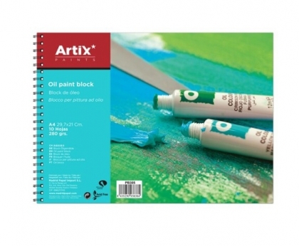Блок за рисуване MP Artix с маслени бои, A4, 10 листа