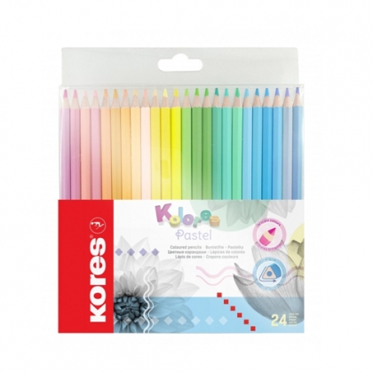 Цветни моливи 24 цвята ПАСТЕЛ