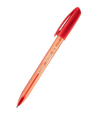 Химикалка LUXOR InkGlide ICY, 1 mm, червен