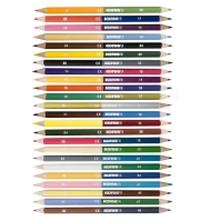 Двуцветни моливи KORES Kolores Duo триъгълни, 24 цвята