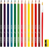 Акварелни моливи KORES Akuarelle триъгълни (кутия от 12 цвята + четка)