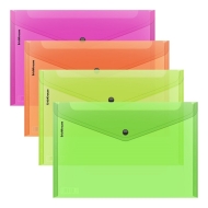 Папка с копче ErichKrause® Glossy Neon, полупрозрачна, A4