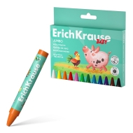 Восъчни пастели ErichKrause® Baby Jumbo, кръгли, 11 мм, 12 цвята