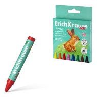 Восъчни пастели ErichKrause® Baby Jumbo, кръгли, 11 мм, 8 цвята
