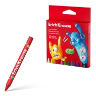 Восъчни пастели ErichKrause® Jolly Friends кръгли, 8 мм, 12 цвята