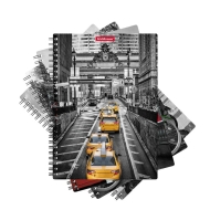 Тетрадка със спирала ErichKrause® Travel, асорти, А5, 80 листа, малки квадратчета