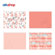 PP папка с цип OFFISHOP "FLOWER" A4 